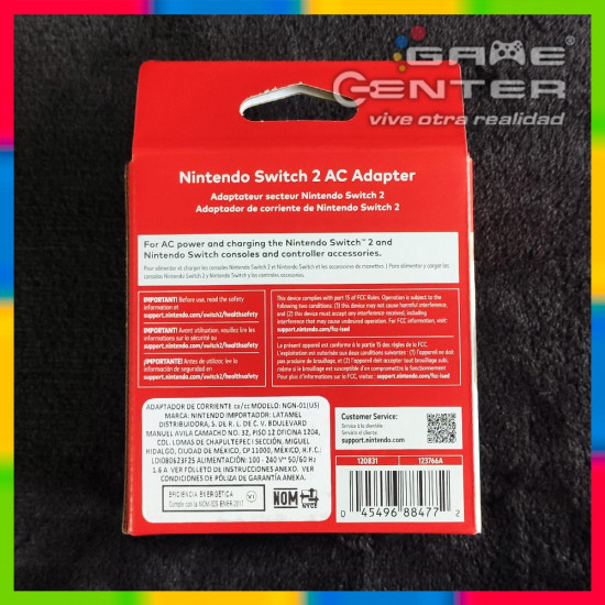Adaptador AC Cargador Nintendo Switch 2