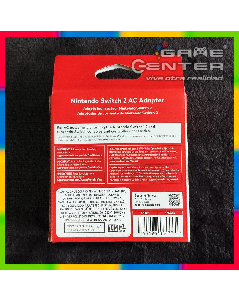 Adaptador AC Cargador Nintendo Switch 2