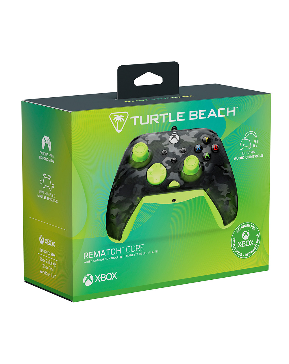 Control Turtle Beach Rematch Core Ghost Black Camo Amarillo Xbox Series X