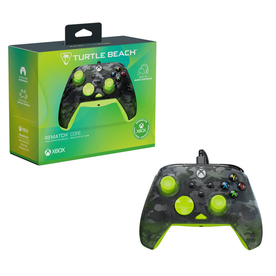 Control Turtle Beach Rematch Core Ghost Black Camo Amarillo Xbox Series X
