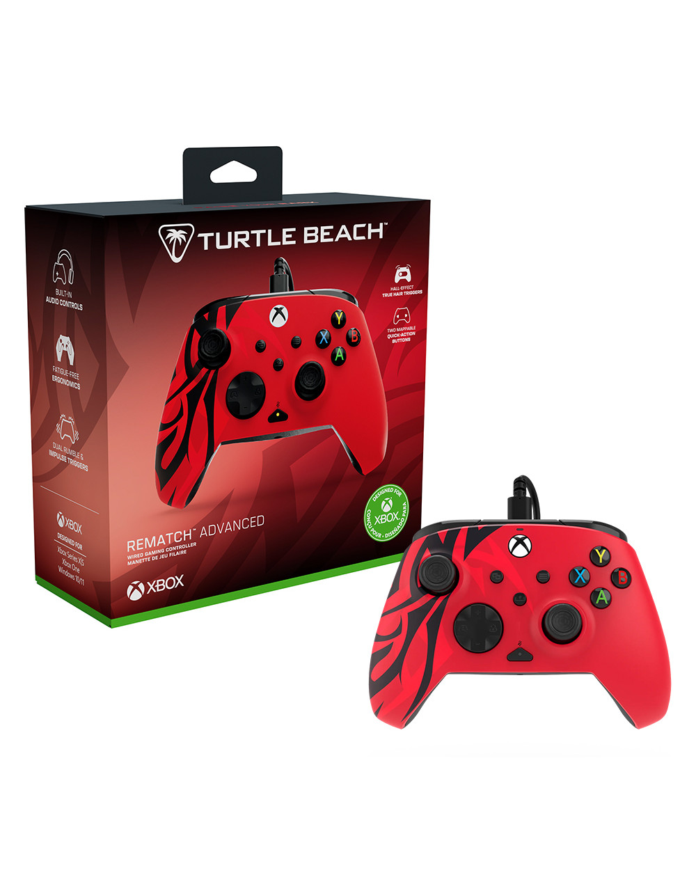 PDP Control Alambrico Rematch Spirit Red Rojo Xbox Series X
