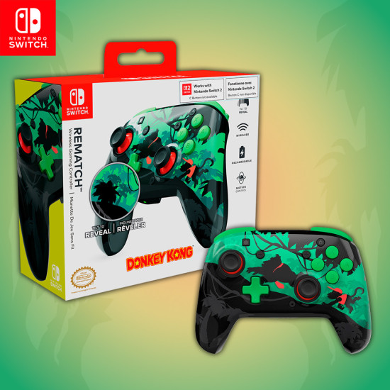 Turtle Beach Control Inalámbrico Rematch Donkey Kong Verde Nintendo Switch 2