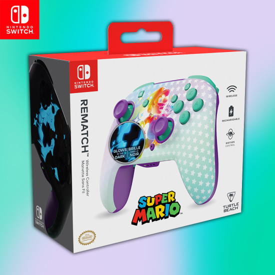 Turtle Beach Control Inalámbrico Rematch Mario Invencible Purpura Nintendo Switch 2