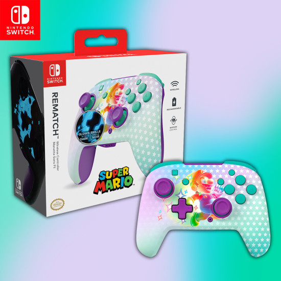Turtle Beach Control Inalámbrico Rematch Mario Invencible Purpura Nintendo Switch 2