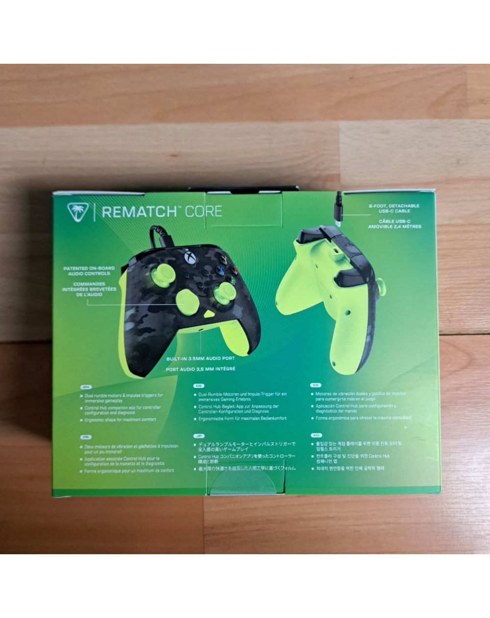 Control Turtle Beach Rematch Core Ghost Black Camo Amarillo Xbox Series X