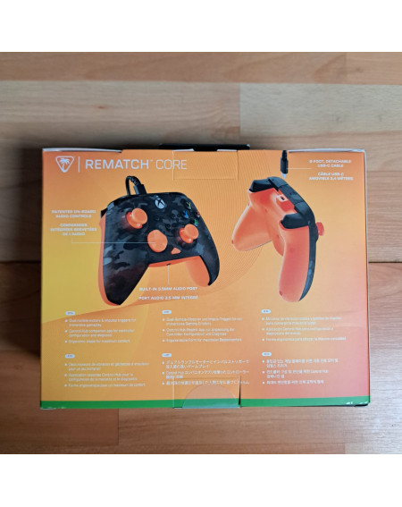 Control Turtle Beach Rematch Core Ghost Black Camo Naranja Xbox Series X