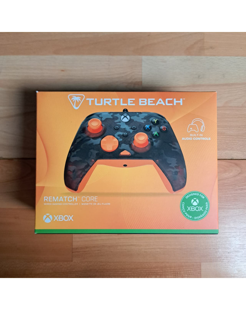 Control Turtle Beach Rematch Core Ghost Black Camo Naranja Xbox Series X
