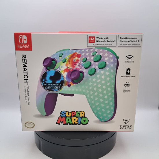 Turtle Beach Control Inalámbrico Rematch Mario Invencible Purpura Nintendo Switch 2