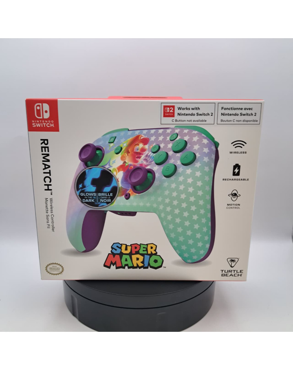 Turtle Beach Control Inalámbrico Rematch Mario Invencible Purpura Nintendo Switch 2