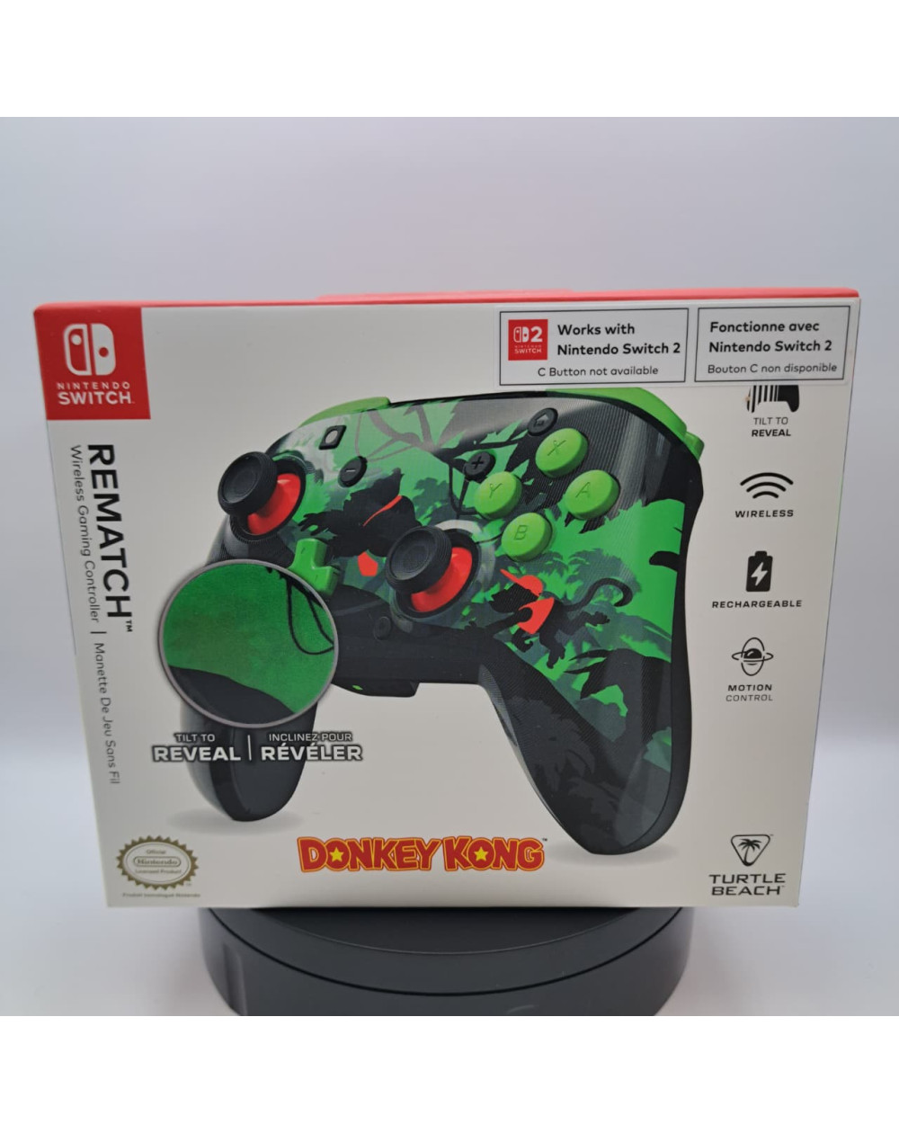Turtle Beach Control Inalámbrico Rematch Donkey Kong Verde Nintendo Switch 2