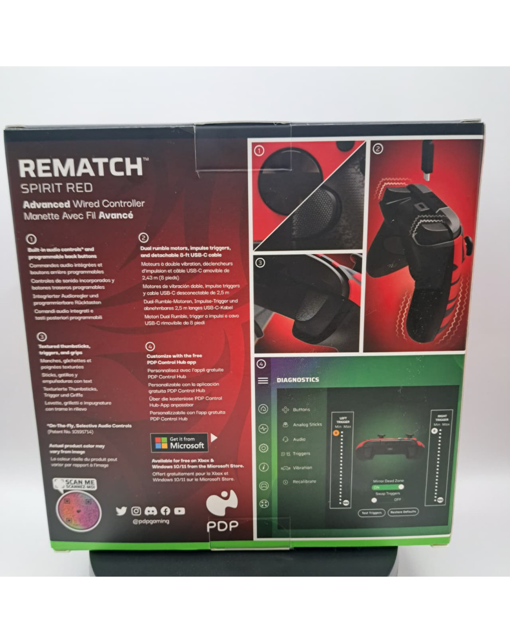 PDP Control Alambrico Rematch Spirit Red Rojo Xbox Series X