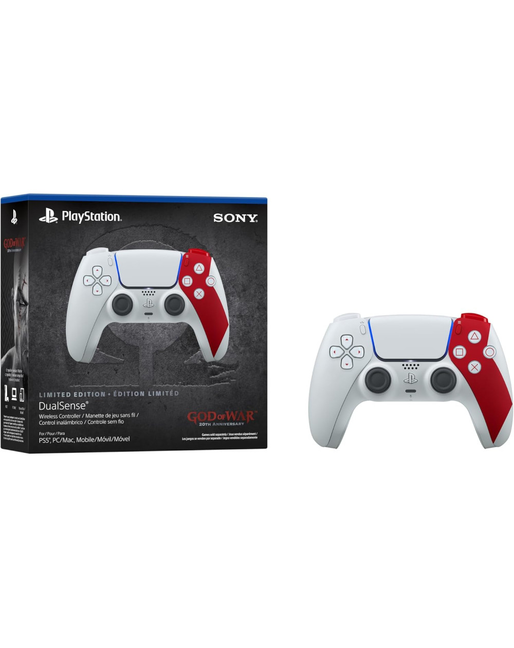 Control DualSense God of War Edición Limitada 20 Aniversario