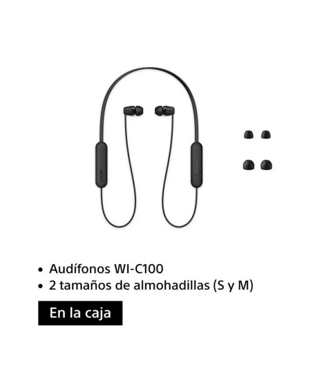 Sony Audifonos Inalambricos Negro WI-C100/BZ  UC