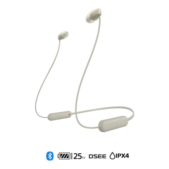Sony Audifonos Inalambricos Beige WI-C100/CZ  UC