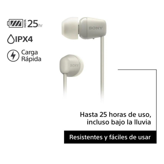 Sony Audifonos Inalambricos Beige WI-C100/CZ  UC
