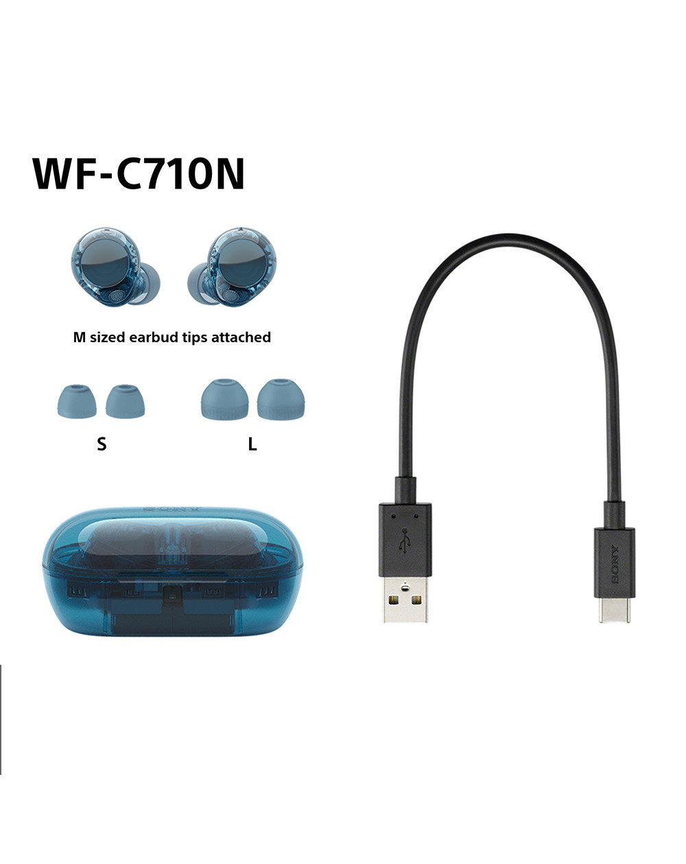 Sony Audifonos Inalambricos WF C710N LZ UC Azul