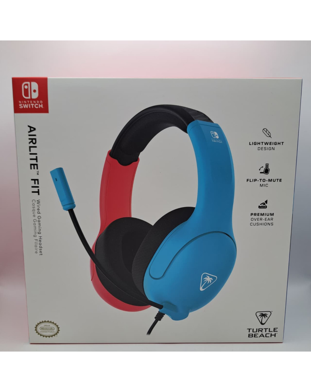 Turtle Beach Audifonos Airlite Fit Neon Azul Rojo Nintendo Switch 2