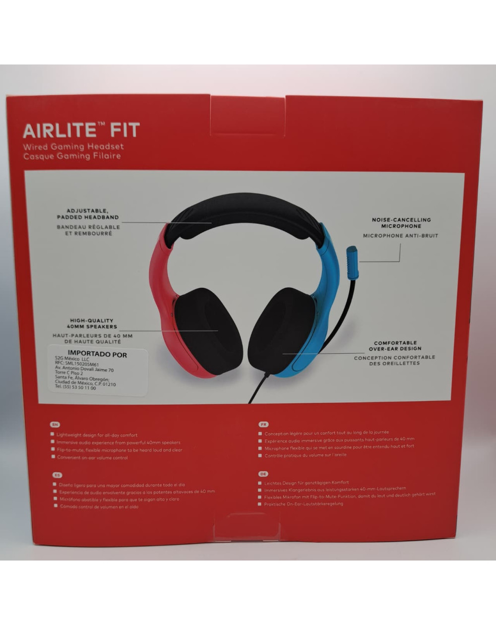 Turtle Beach Audifonos Airlite Fit Neon Azul Rojo Nintendo Switch 2