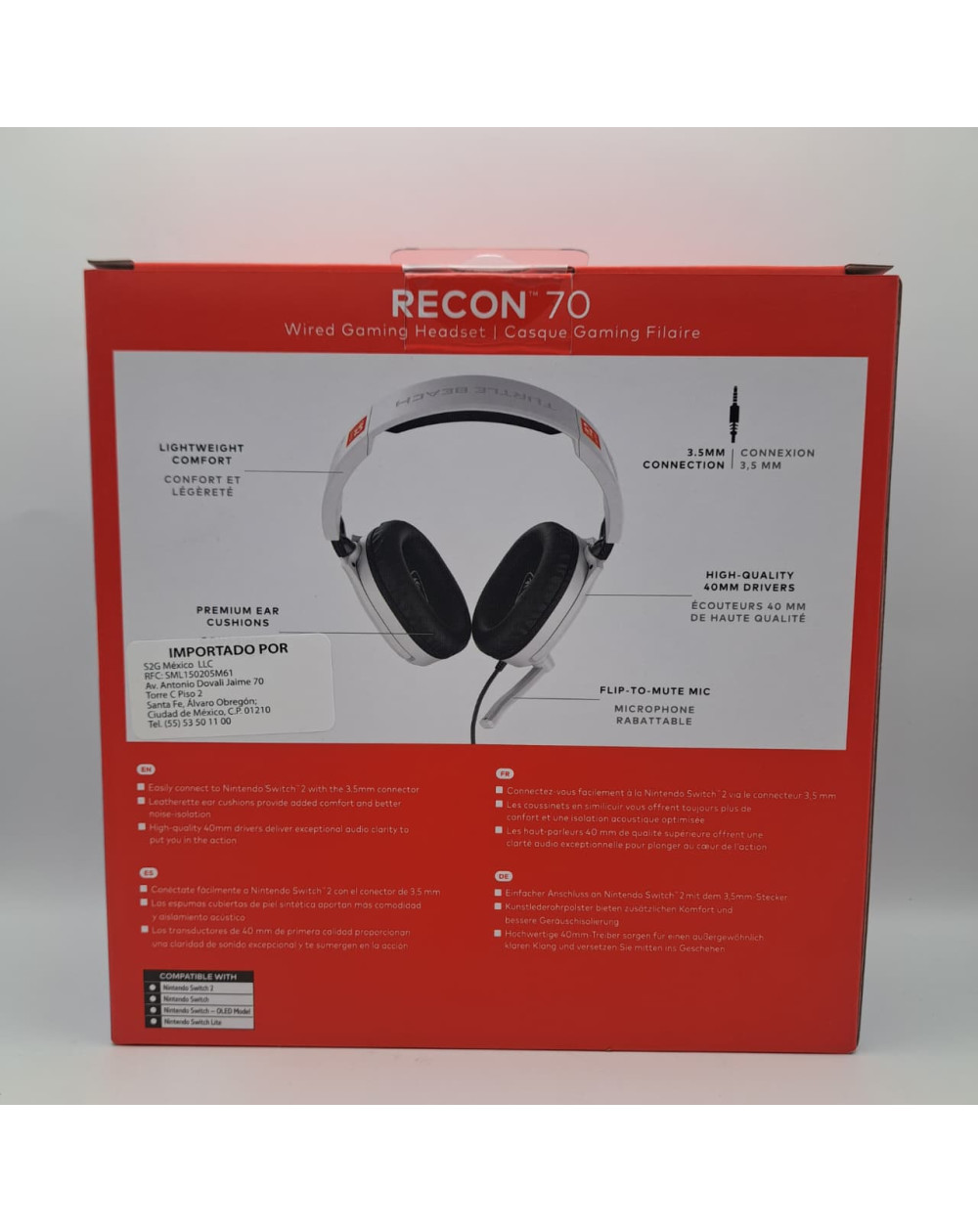 Turtle Beach Audifonos Recon 70 Blanco Nintendo Switch 2