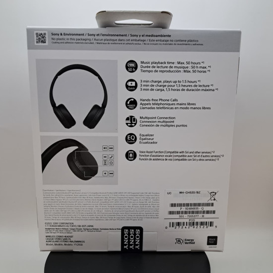 Sony Audifonos inalambricos WH-CH520 Negro BZ UC