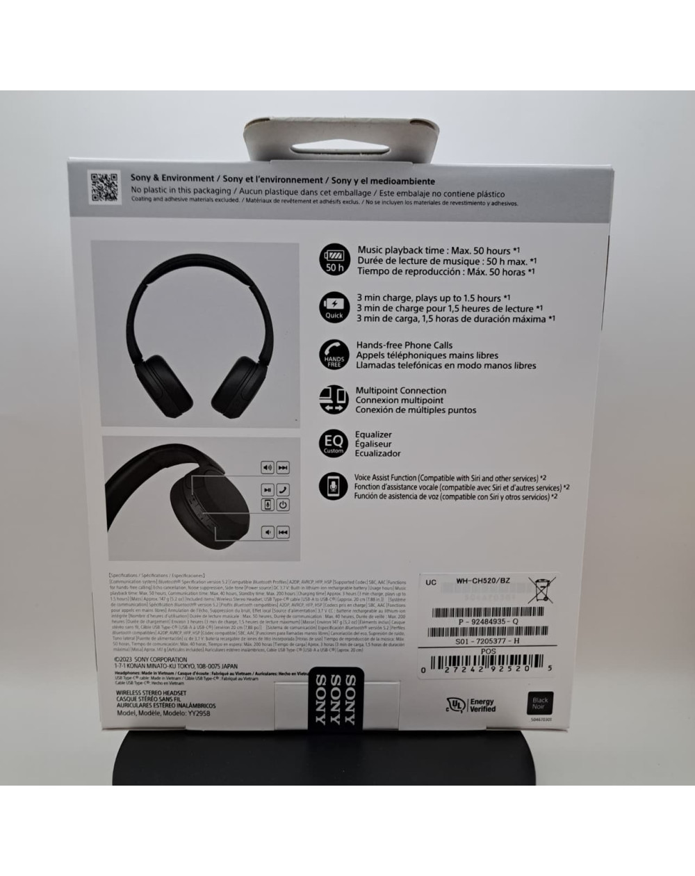 Sony Audifonos inalambricos WH-CH520 Negro BZ UC