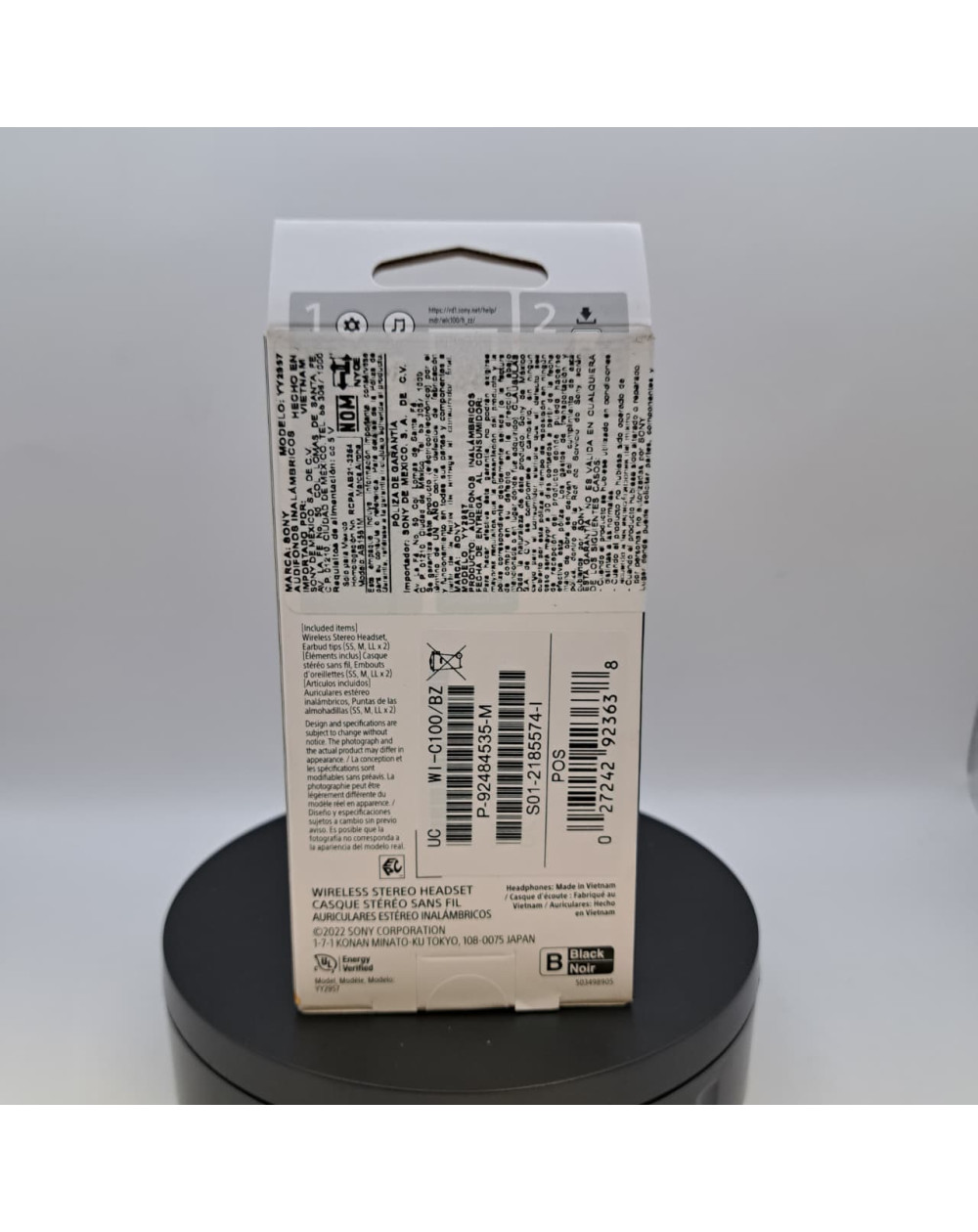 Sony Audifonos Inalambricos Negro WI-C100/BZ  UC