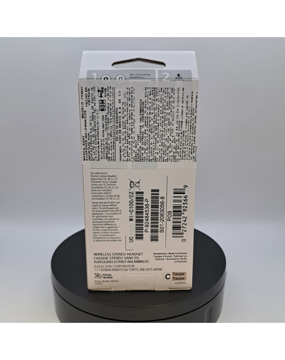Sony Audifonos Inalambricos Beige WI-C100/CZ  UC