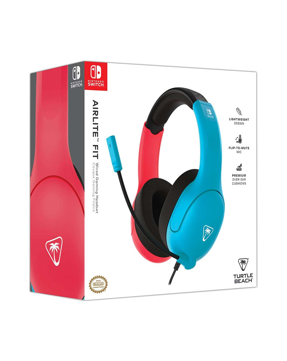 Turtle Beach Audifonos Airlite Fit Neon Azul Rojo Nintendo Switch 2
