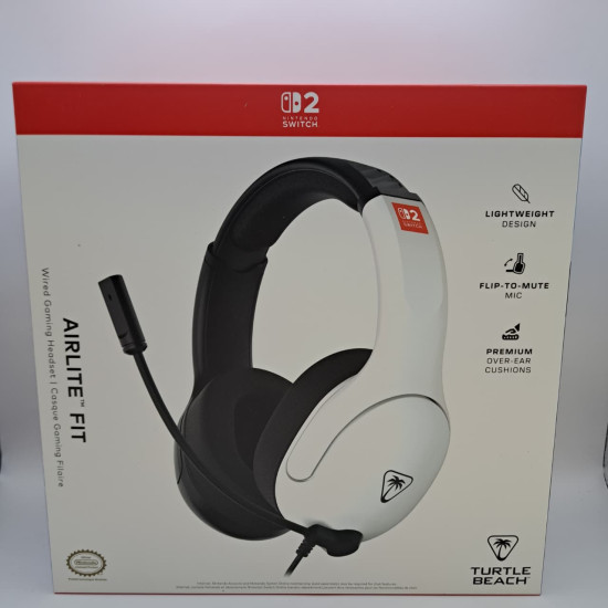 Turtle Beach Airlite Fit Wired Headset Negro Blanco Nintendo Switch 2