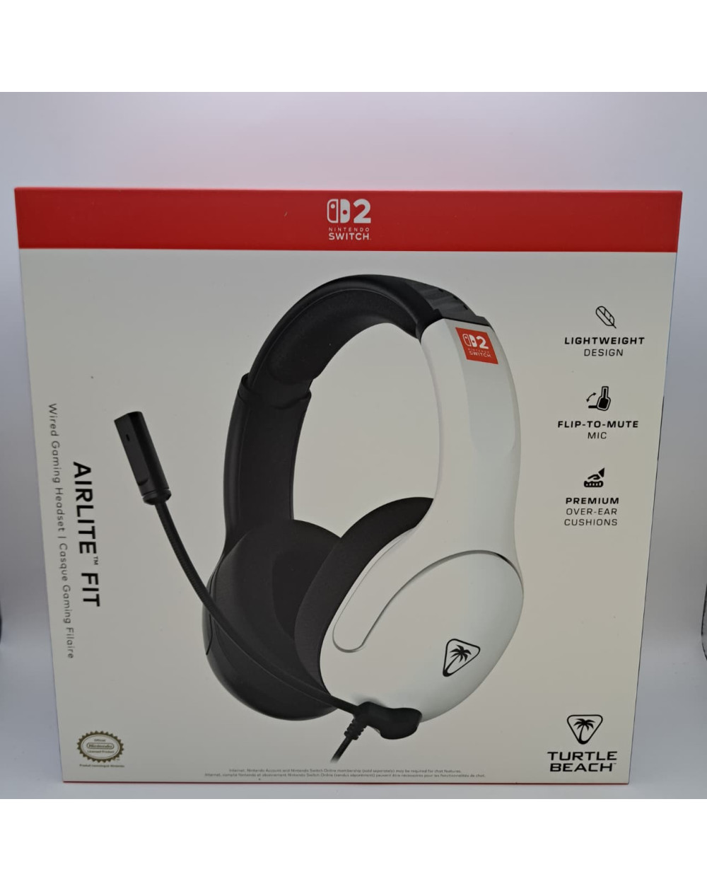 Turtle Beach Airlite Fit Wired Headset Negro Blanco Nintendo Switch 2