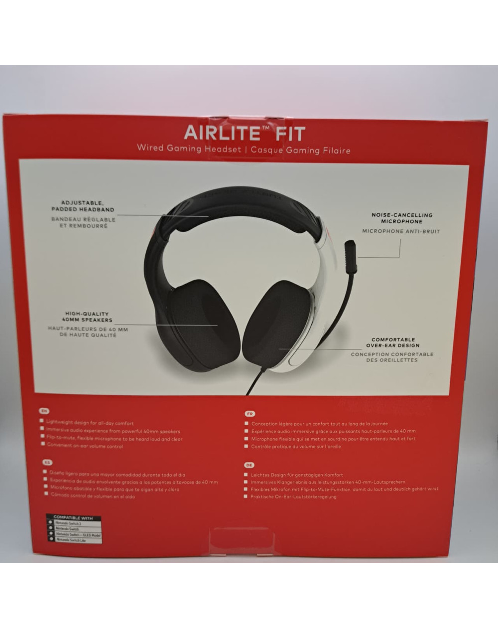 Turtle Beach Airlite Fit Wired Headset Negro Blanco Nintendo Switch 2