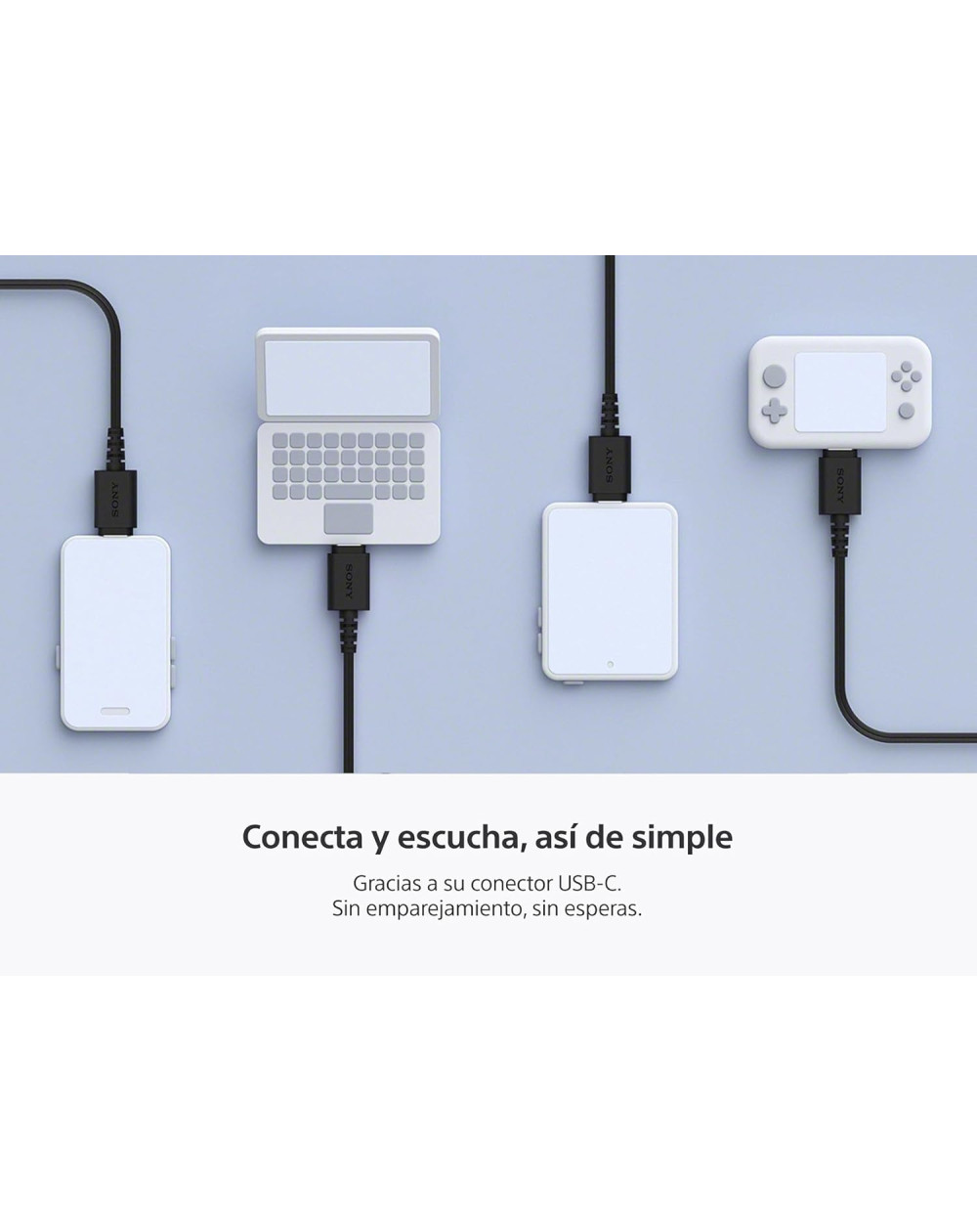 Sony Audífonos intrauditivos USB-C con cable IER-EX15C negro