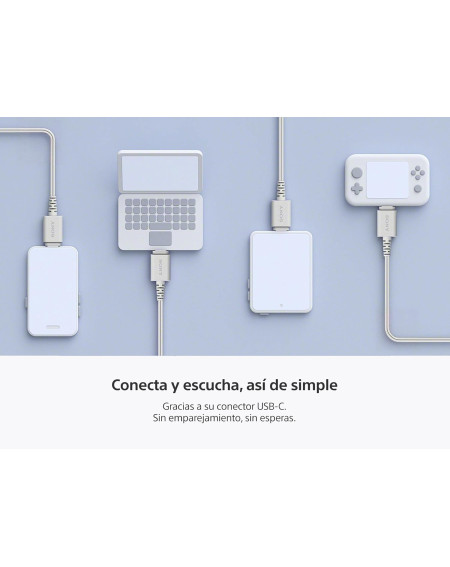 Sony Audífonos intrauditivos USB-C con cable IER-EX15C blanco