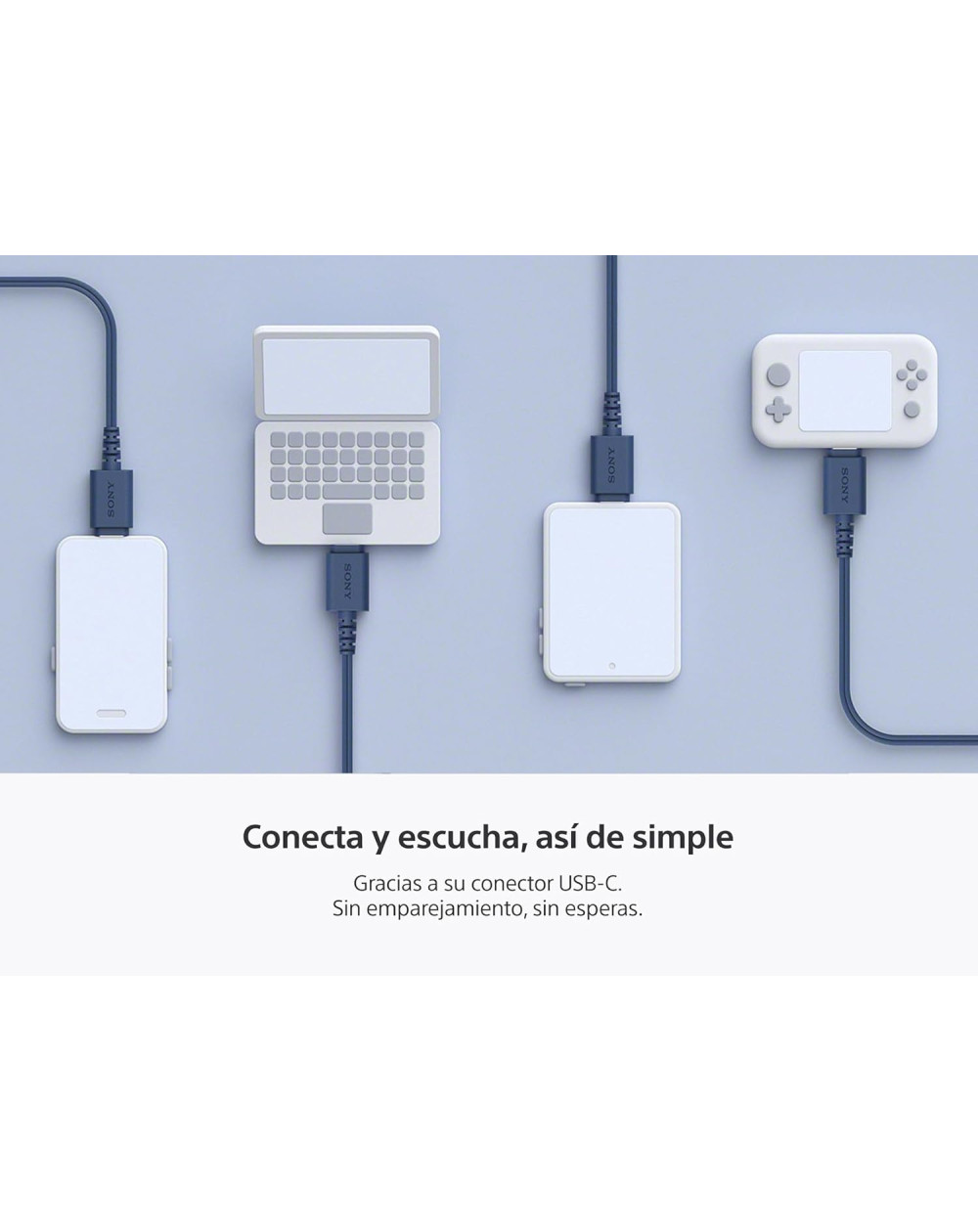 Sony Audífonos intrauditivos USB-C con cable IER-EX15C azul