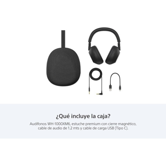 Audífonos inalámbricos con noise cancelling WH-1000XM6 Negro