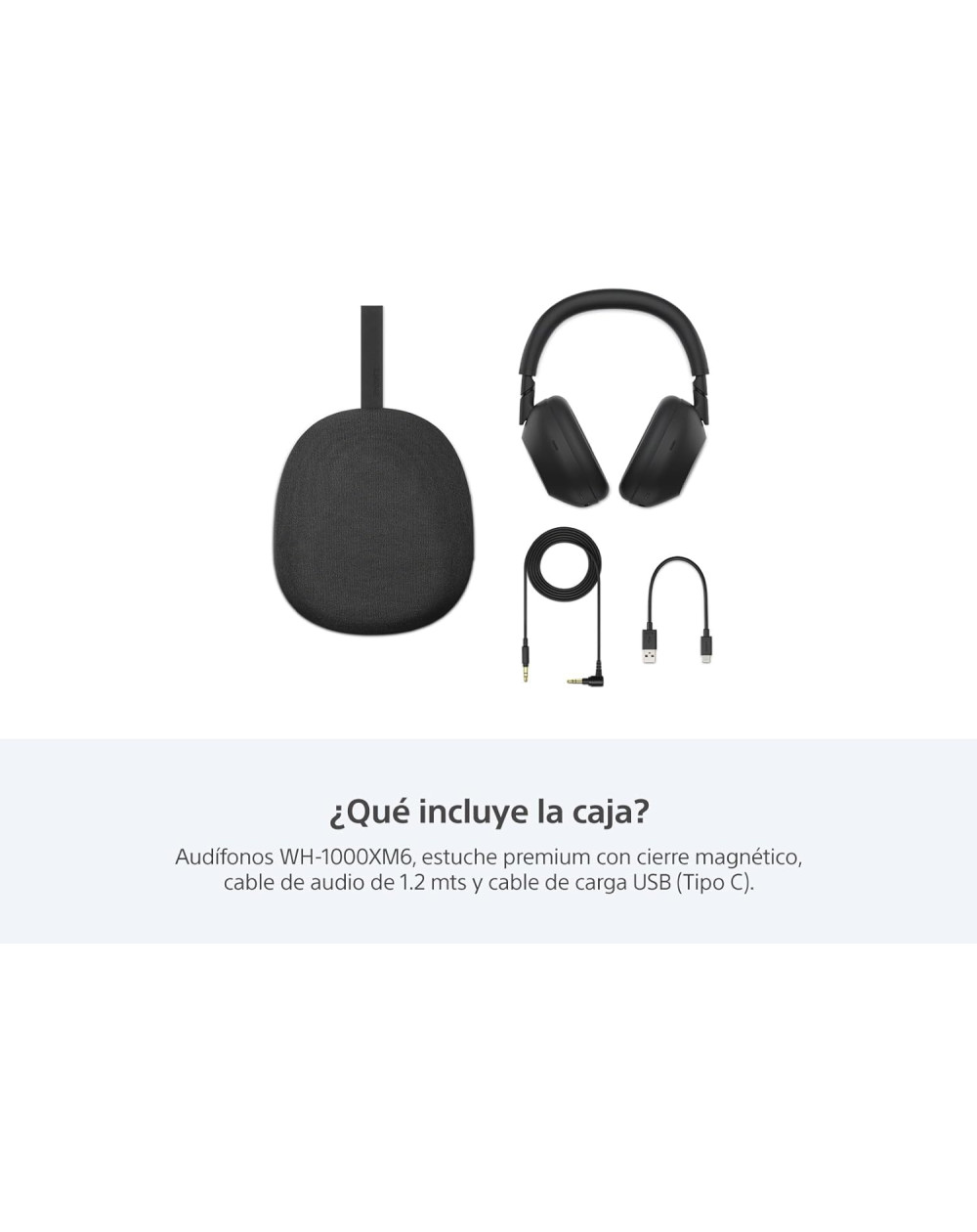 Audífonos inalámbricos con noise cancelling WH-1000XM6 Negro