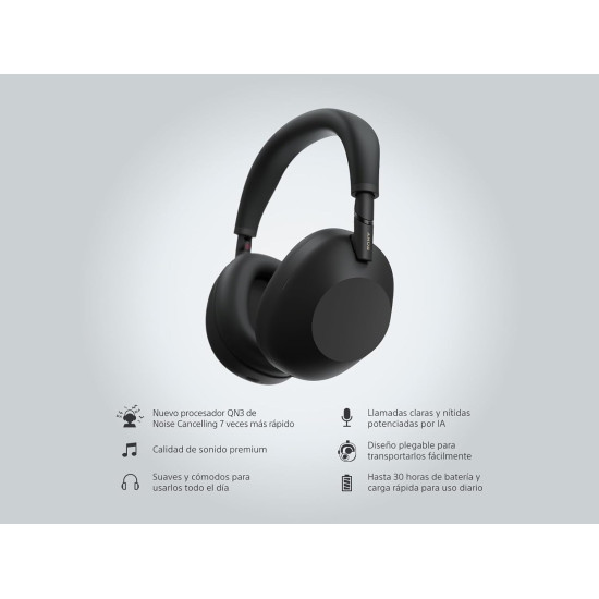Audífonos inalámbricos con noise cancelling WH-1000XM6 Negro