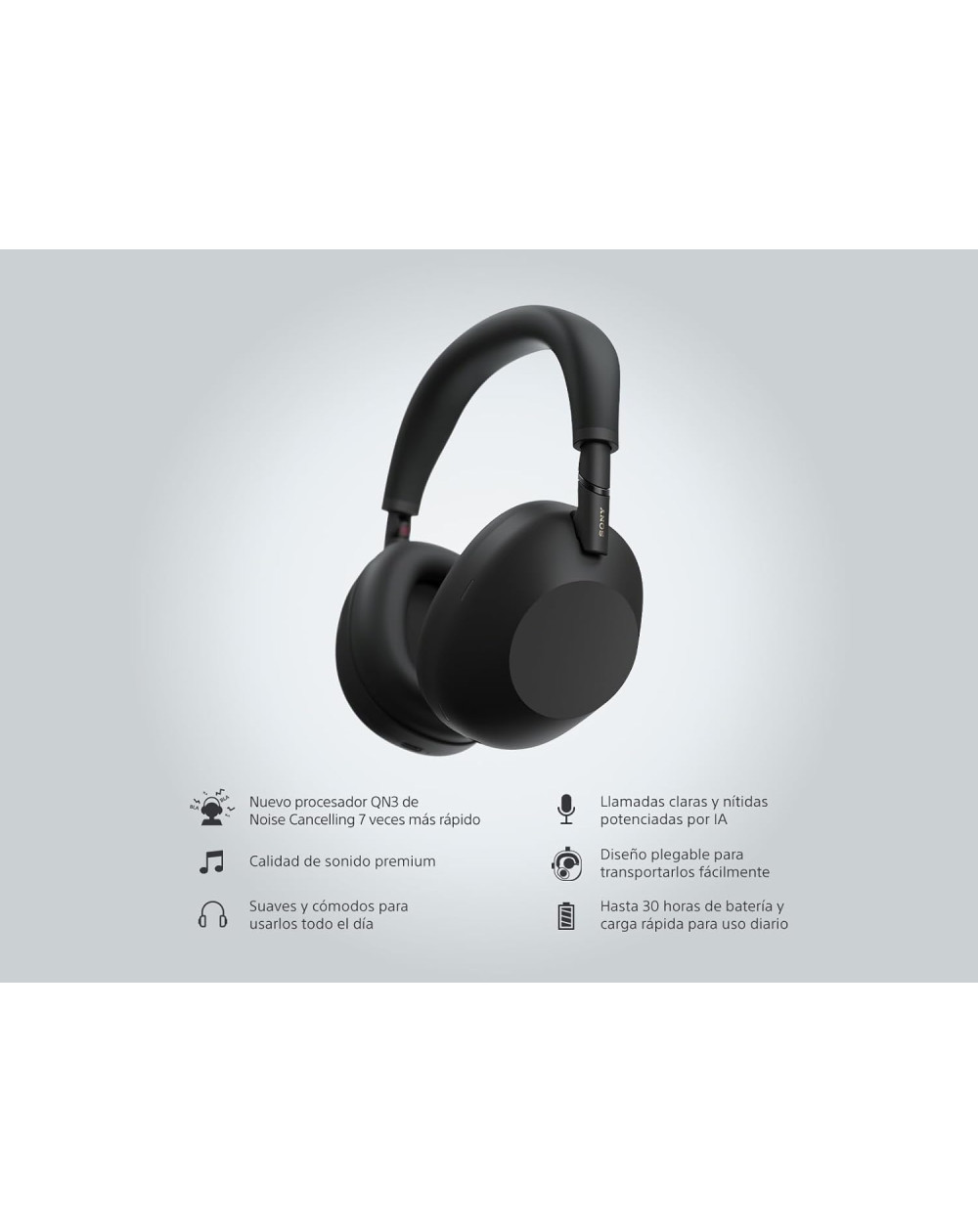 Audífonos inalámbricos con noise cancelling WH-1000XM6 Negro
