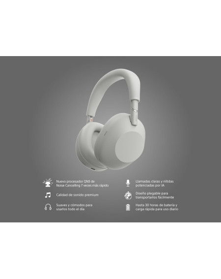 Audífonos inalámbricos con noise cancelling WH-1000XM6 plata