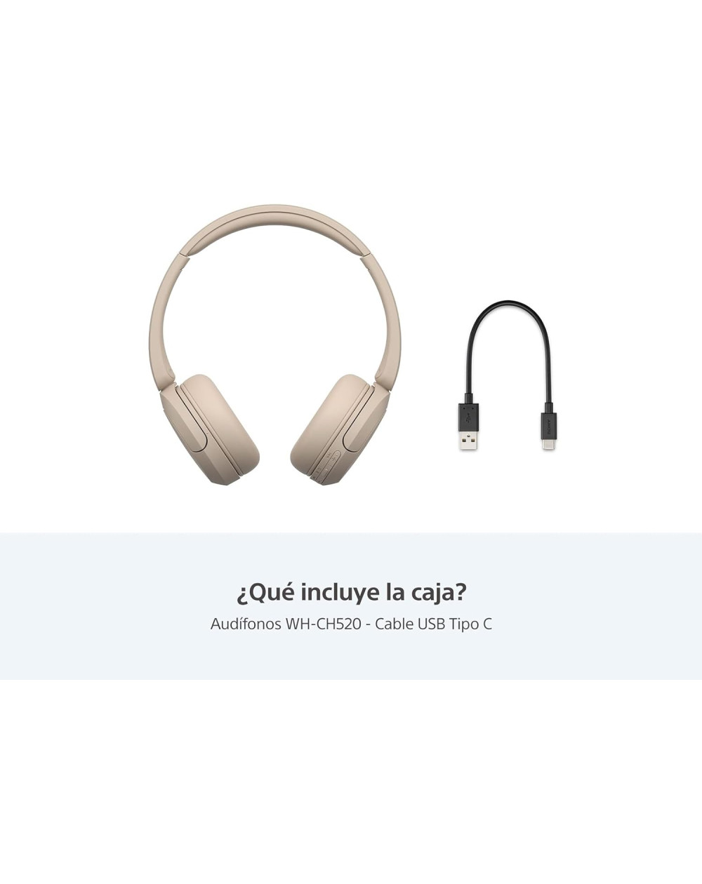 Sony Audifonos inalambricos WH-CH520 Beige CZ UC