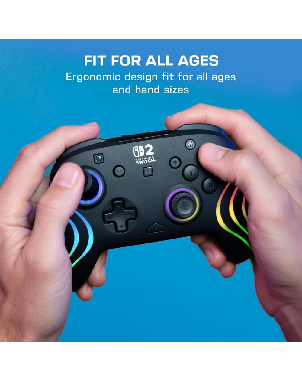 Turtle Beach Control Inalámbrico Afterglow RGB Negro Nintendo Switch 2