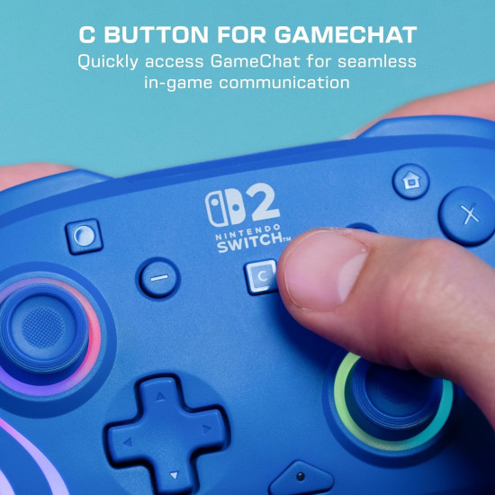 Turtle Beach Control Inalámbrico Afterglow RGB Azul Nintendo Switch 2