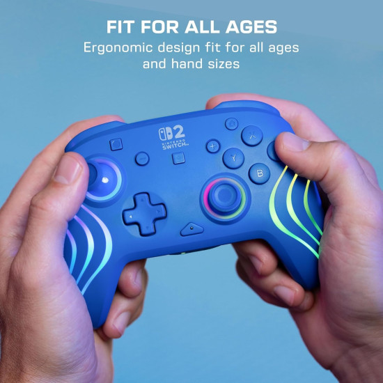 Turtle Beach Control Inalámbrico Afterglow RGB Azul Nintendo Switch 2