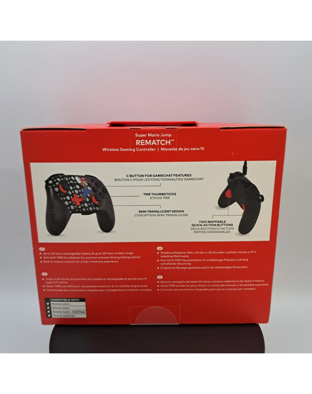 Turtle Beach Control Inalámbrico Rematch Super Mario Jump Negro Nintendo Switch 2