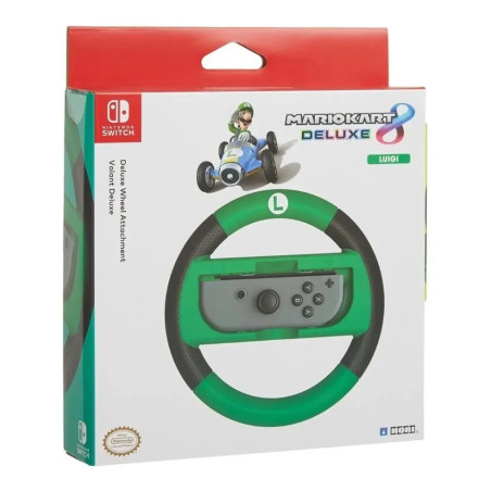 Volante Luigi Hori Nintendo Switch Para Mario Kart 8 Deluxe Verde