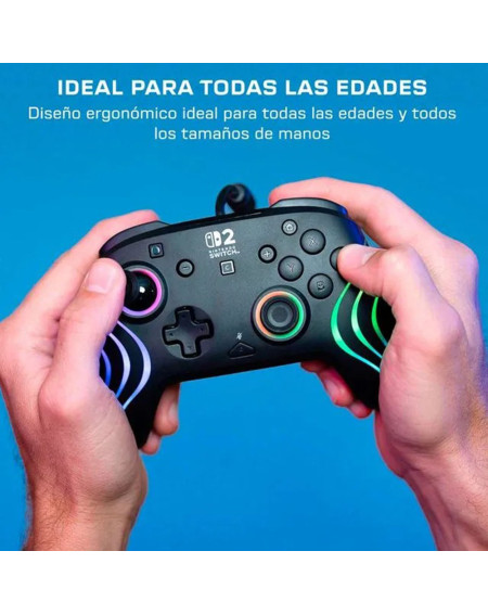 Turtle Beach Control Alambrico Afterglow Wave RGB Nintendo Switch 2