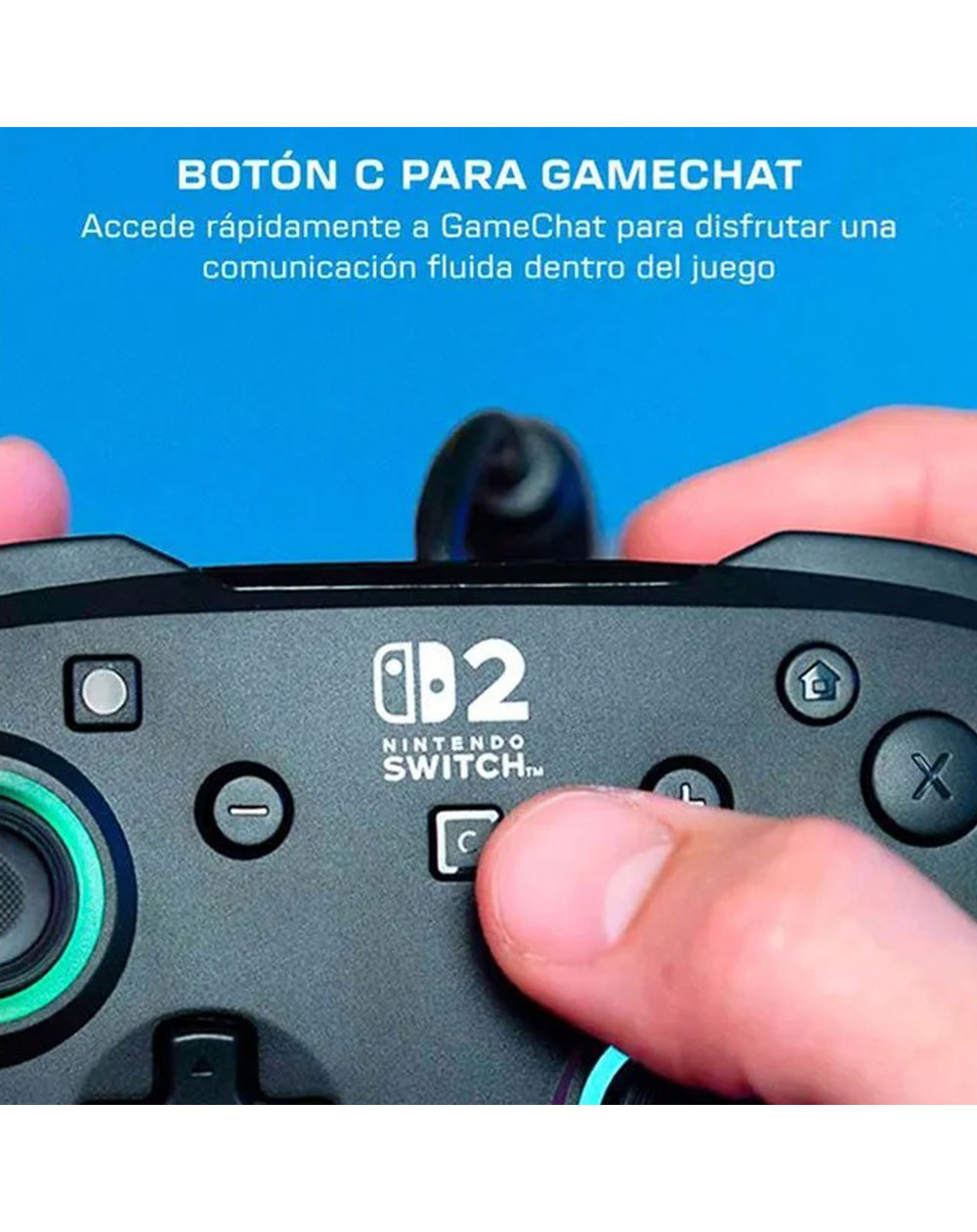 Turtle Beach Control Alambrico Afterglow Wave RGB Nintendo Switch 2