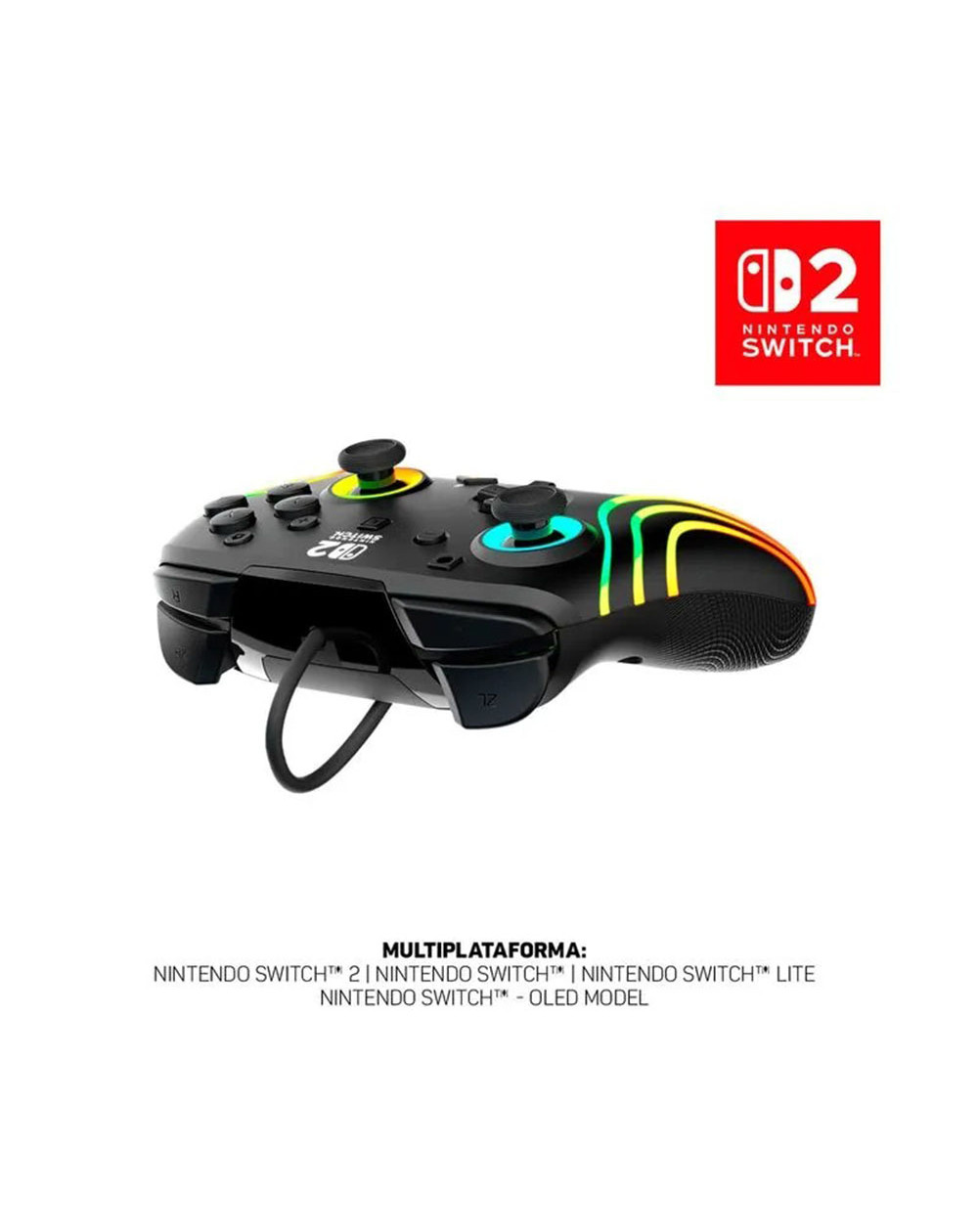 Turtle Beach Control Alambrico Afterglow Wave RGB Nintendo Switch 2