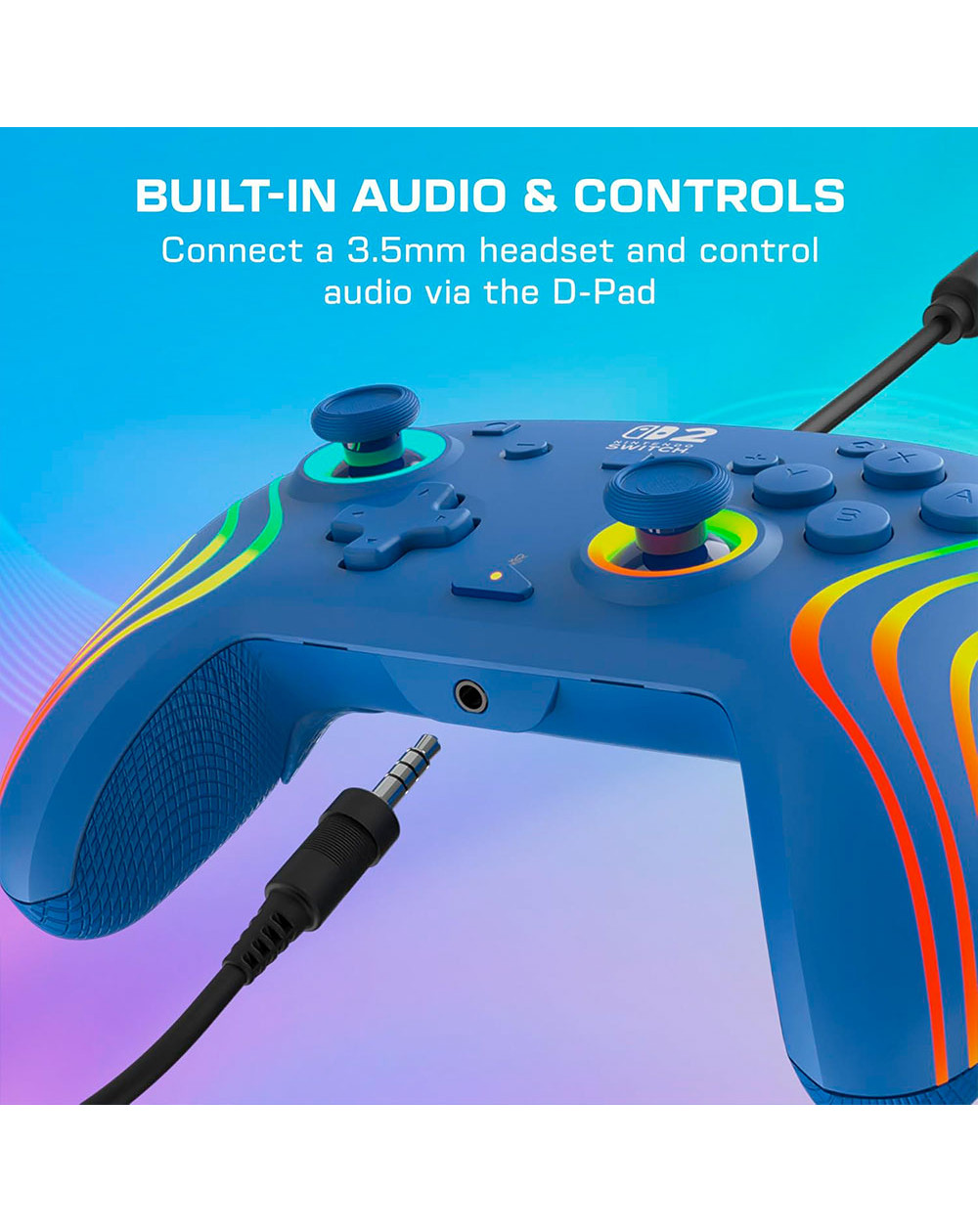 Turtle Beach Control Aalámbrico Afterglow RGB Azul Nintendo Switch 2