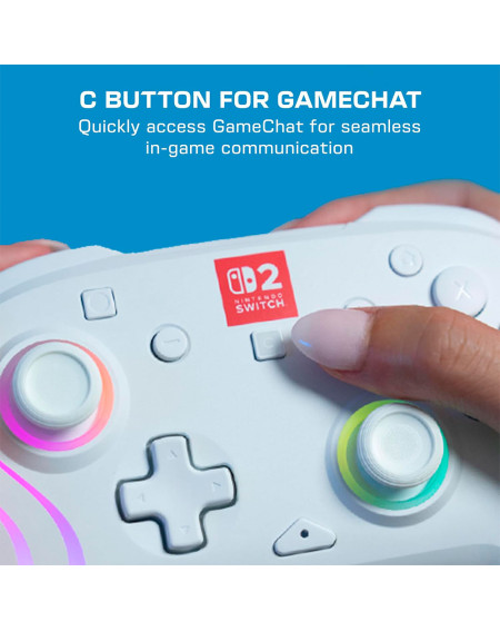 Turtle Beach Control Inalámbrico Afterglow Wave RGB Blanco Nintendo Switch 2